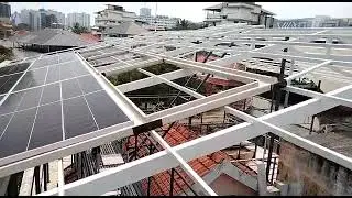 Leak proof Solar Roofing work installation at Dr Swain's house link vally, Kakkanad 8086677772(2)
