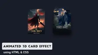 Animation 3D Card using HTML & CSS