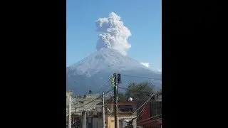 Erupción del Popocatepetl 23 de Noviembre de 2017