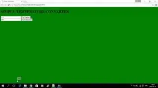 JAVASCRIPT - TEMPERATURE CONVERTER