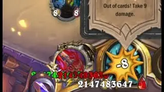 Hearthstone: a 2-billion attack weapon for 2-billion fatigue ticks