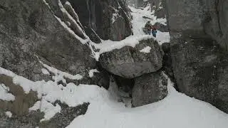 Ski on Valea Priponului March 2024 4K Drone