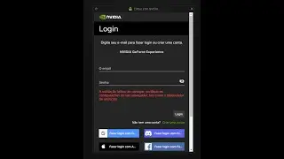 Erro login da geforce 