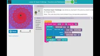 Code org - Course 4 - Lesson 21 Super Challenge Functions and Parameters