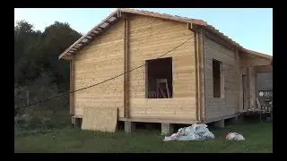 Осмотр дома из двойного бруса в горах Сочи.