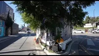 LA's Homeless Build Shacks in Medians as Population Explodes