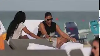 Queen Latifah on the Beach in Miami