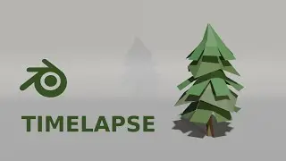 ARBOL LOWPOLY en BLENDER 2.9 🌲🌲🌲 (timelapse)