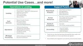 Potential Credit Union use cases for process automation
