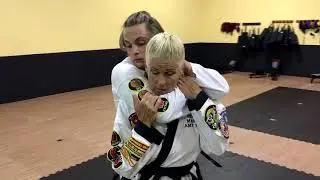 Escape from a rear-naked chokehold.
