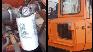 Установка фильтра в гидробак ТЛТ 100а-06.