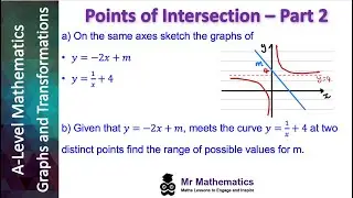 Points of Intersection between Lines and Curves Part 2 | Mr Mathematics