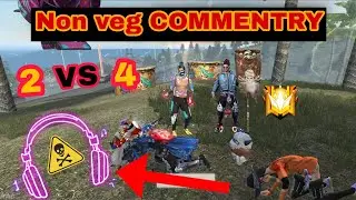 2 VS 4 Full rush FREE FIRE GAMEPLAY with HINDI 🎧 Adult😛 COMMENTRY ,