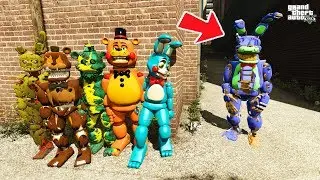 GTA 5 FNAF ANIMATRONICS - HOW NIGHTMARES ANIMATRONICS AND FREDDY SAVED NIGHTMARES BONNY