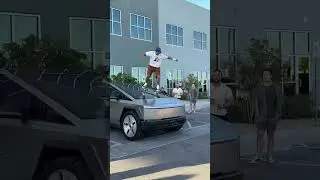 Kickflip into a Cybertruck? 🤣 Louie Lopez