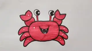 how to draw a crab easily step by step#howtodraw#crab#easy#artforkidshub#cocomarker