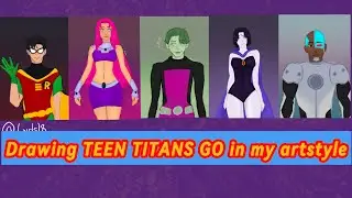 Drawing Teen Titans in my artstyle!  #art #digitalart #teentitansgo #speedpaint #compilation