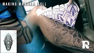 Tattoo Real Time Video Mandala Tattoo on Leg