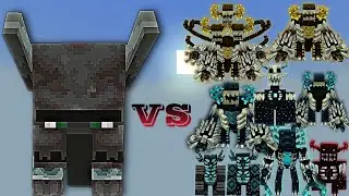 Ravager Titan vs Warden Plus (All Wardens) | Minecraft Bedrock | Mob Battle