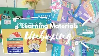 UNBOXING LEARNING MATERIALS || Saalin Phonics Kids + Magnet Play Book +Geo Animo Blocks