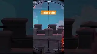 Er muss still stehen in fortnite =) 