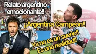 Emocionante narración en Penales. Argentina Campeón Mundial Qatar 2022.