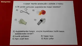 4.sınıf trafik güvenliği 2.dönem 2.yazılı  @Bulbulogretmen  #4sınıf #keşfet #trafik #school