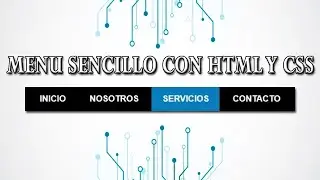 Crear menu sencillo con HTML y CSS | Spongebob7c Tutoriales