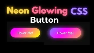 Neon Glowing CSS Button with Hover Effect | HTML | CSS | Neon Button