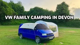 VW T4 Camper Van Trip to Devon - Family Paddleboarding, Hikes and Swimming #vanlife