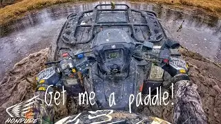 Outlaw 3's & 1's put to the test in water, ice and mud. Honda Rubicon, Yamaha Grizzly. Spring Flood