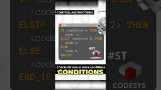 IF....ELSIF... instruction in Structured Text PLC programming 