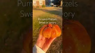 PUMPKIN PRETZELS 🎃🥨comment for the easy recipe!! #pumpkin #pretzels #baking #homemade #cinnamon