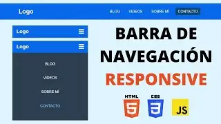 Barra de navegación responsive y accesible con HTML, CSS y JS | Diseño adaptativo - flexbox