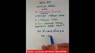 2024 AYT Matematik Mutlak Değer #2024 #aytmatematik #kpss #yks #tyt #2025