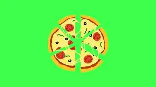 pizza cheese spread !! Copyright free animated clip || green screen background