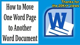How to Move One Word Page to Another Word Document #37