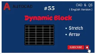 #Autocad 55 Eng Version| Dynamic Block ( Stretch & Array )