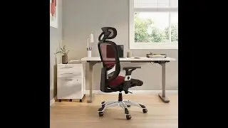 Union & Scale™ FlexFit™ Hyken Ergonomic Mesh Swivel Task Chair, Maroon (UN59462)