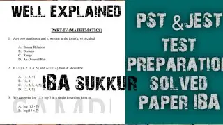 IBA sukkur PST JST Sample paper 2020 || Pst JEST HST Test preparation