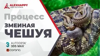 Процесс моделирования змеиной чешуи в 3ds max и Corona