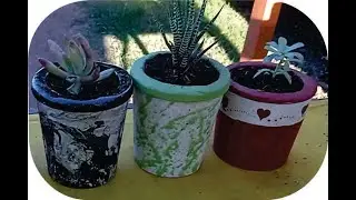 Pinta tus macetas con estas técnicas  #diy
