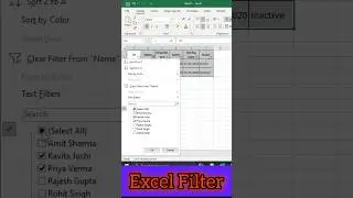 Filter And Sort Data In Excel | Filter And Sort | 