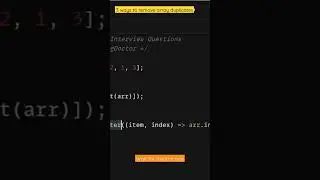 3 ways to remove array duplicates in JavaScript | JavaScript interview questions #javascript