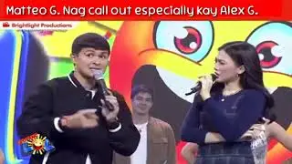 Short Clip Pinagsabihan ni Matteo G. si Alex Gonzaga in national television  [ctto LOL]