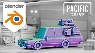 Low Poly Car - Pacific Drive; made in Blender
