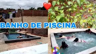 BANHO DE PISCINA 🤽‍♀️  _ ROTINA DA MANHÃ NO SÍTIO. ||Letícia Albino.