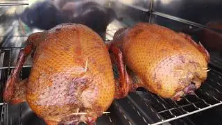 Smoked and Roasted Duck with Croutons