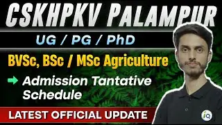 CSKHPKV Palampur UG / PG / PhD Registration start / BVSc, BSc / MSc Agriculture/ Inspiring Agricon