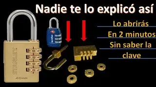 Como decodificar un candado de combinacion//como desbloquear un candado de combinacion sin la clave.